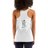 Indie's Tea "Interesting Day" Women's Racerback Tank With Ike & Indie on Back