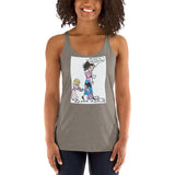 Indie's Tea "Interesting Day" Women's Racerback Tank With Ike & Indie on Back